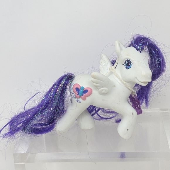 My Little Pony G3 Cloud Climber White Pegasus Tinsel Hair 3D Cutie Mark - Picture 1 of 16
